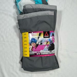 - GIRLS’S GERRY PERFORMANCE SNOW PANT WITH REMOVABLE SUSPENDERS